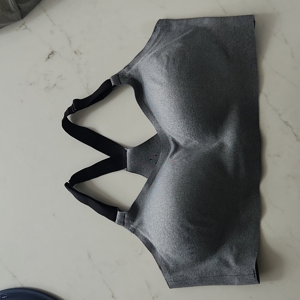 All in Motion gray sports bra, size L